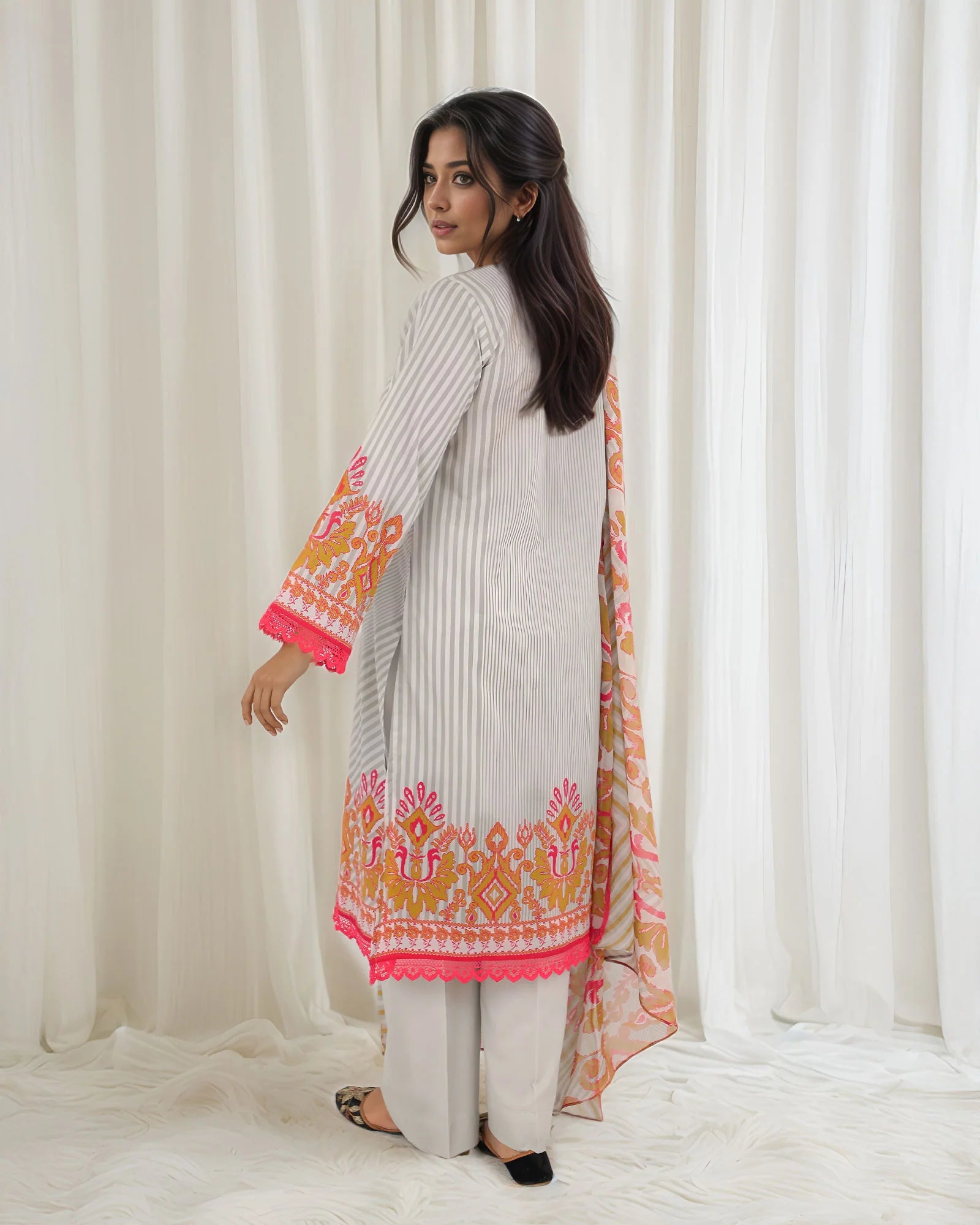 SP-3-Piece Ready-to-Wear Cotton Suit