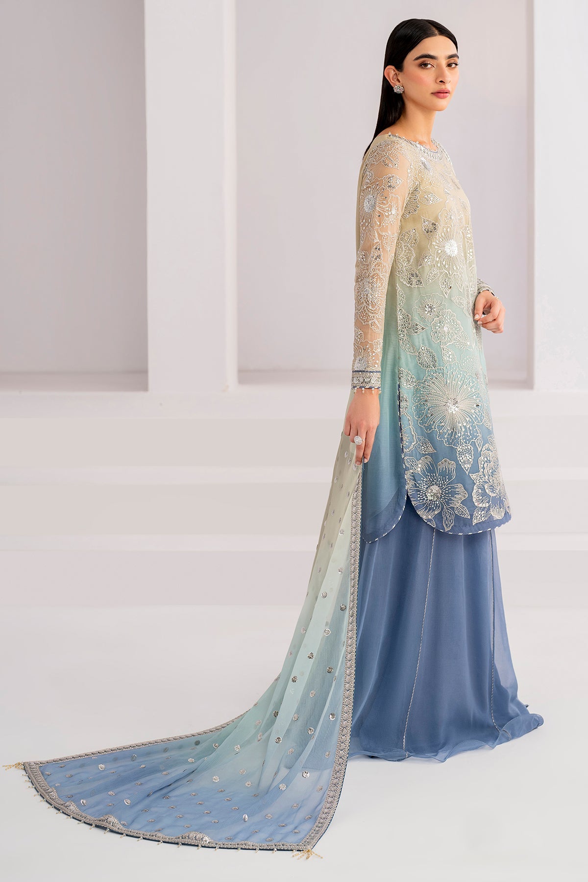 JAZMIN EMBROIDERED CHIFFON UC-3052
