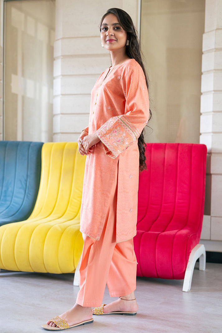 MC-Embroidery shirt and stright SHALWAR