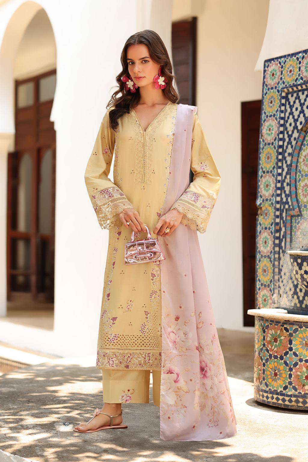 IZNIK Eid Lawn Unstitched Embroidered 3Pc Suit SS-11