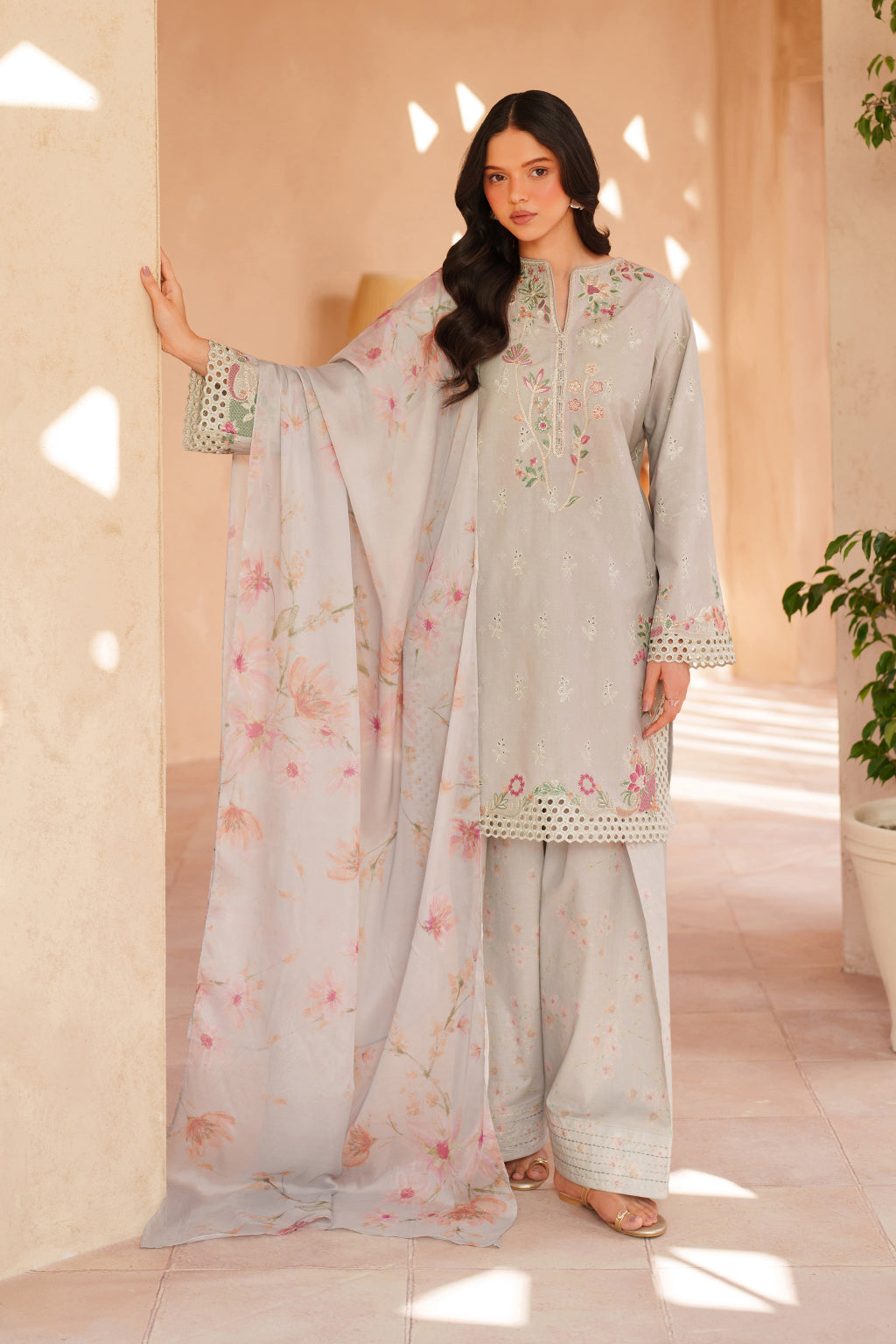 IZNIK Eid Lawn Unstitched Embroidered 3Pc Suit EL-12
