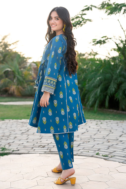 MC-Angrakha style printed frock and trouser