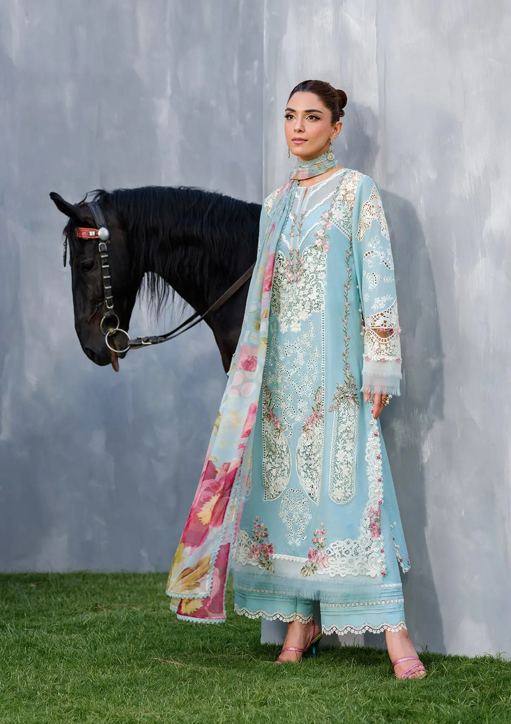 Elaf Embroidered Lawn Suits Unstitched 3 Piece  ELYA