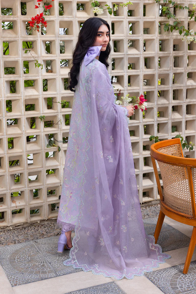 Rang Rasiya Carnation Embroidered Lawn Unstitched 3Pc Suit D-02 Lily