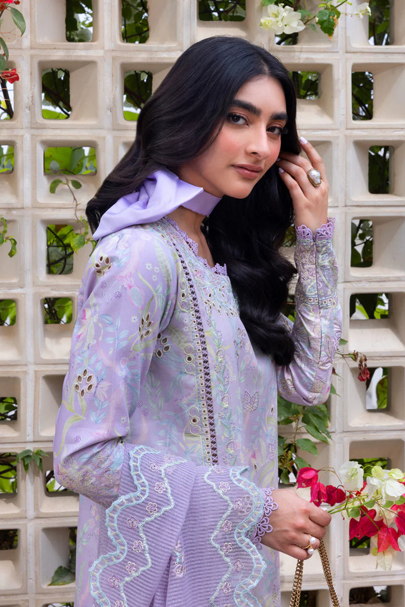 Rang Rasiya Carnation Embroidered Lawn Unstitched 3Pc Suit D-02 Lily