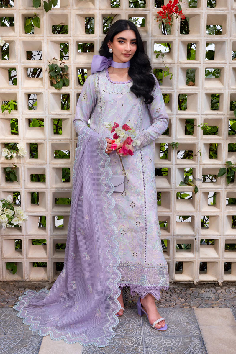 Rang Rasiya Carnation Embroidered Lawn Unstitched 3Pc Suit D-02 Lily