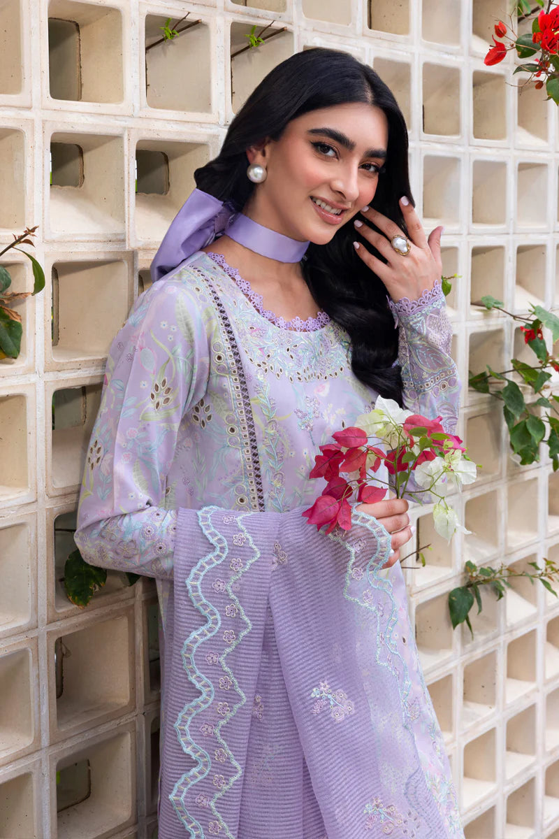 Rang Rasiya Carnation Embroidered Lawn Unstitched 3Pc Suit D-02 Lily