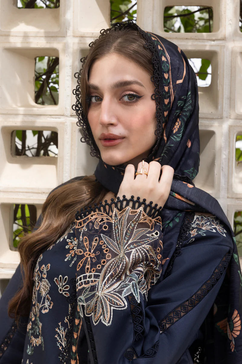 Rang Rasiya Carnation Embroidered Lawn Unstitched 3Pc Suit D-02 Liaro