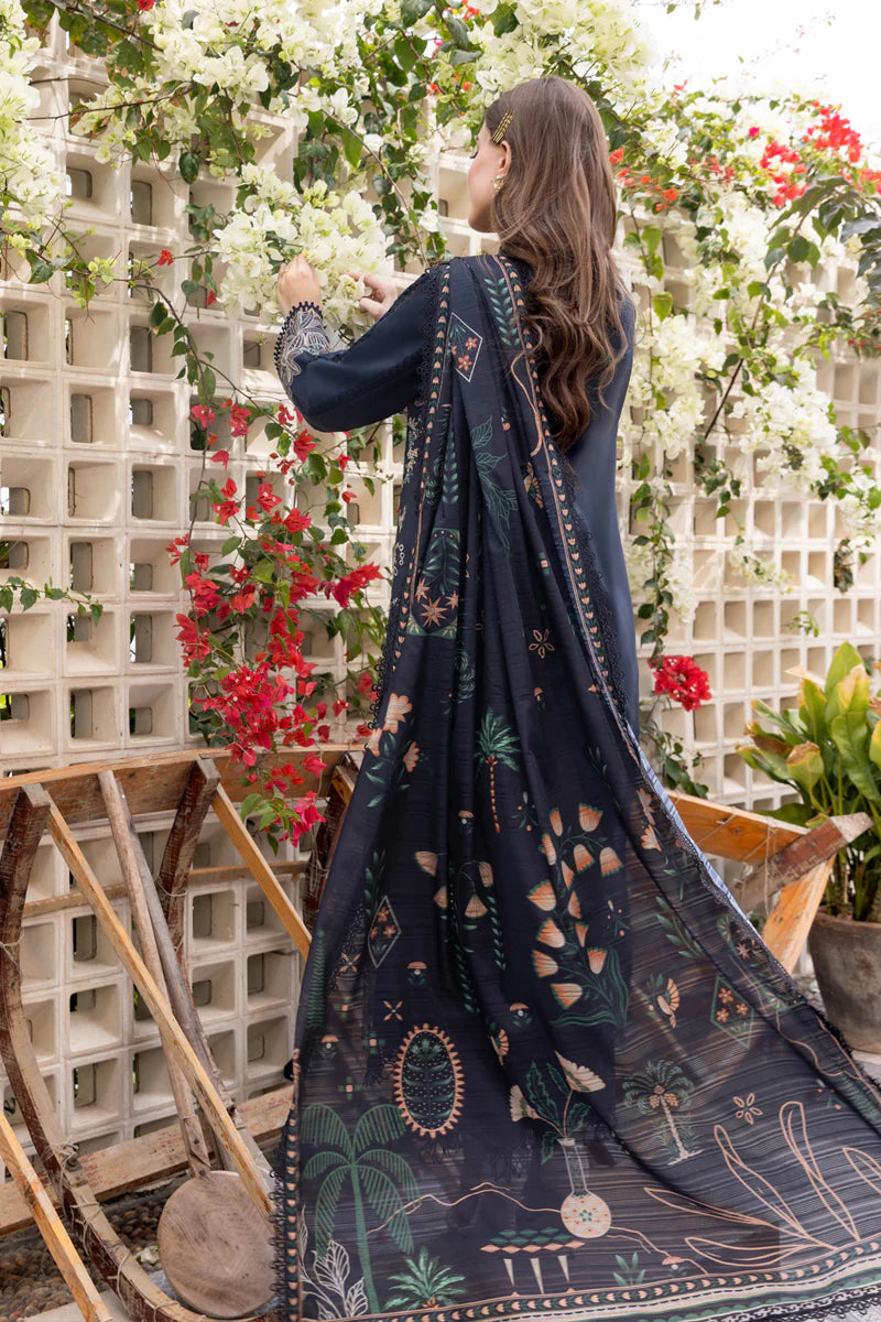 Rang Rasiya Carnation Embroidered Lawn Unstitched 3Pc Suit D-02 Liaro