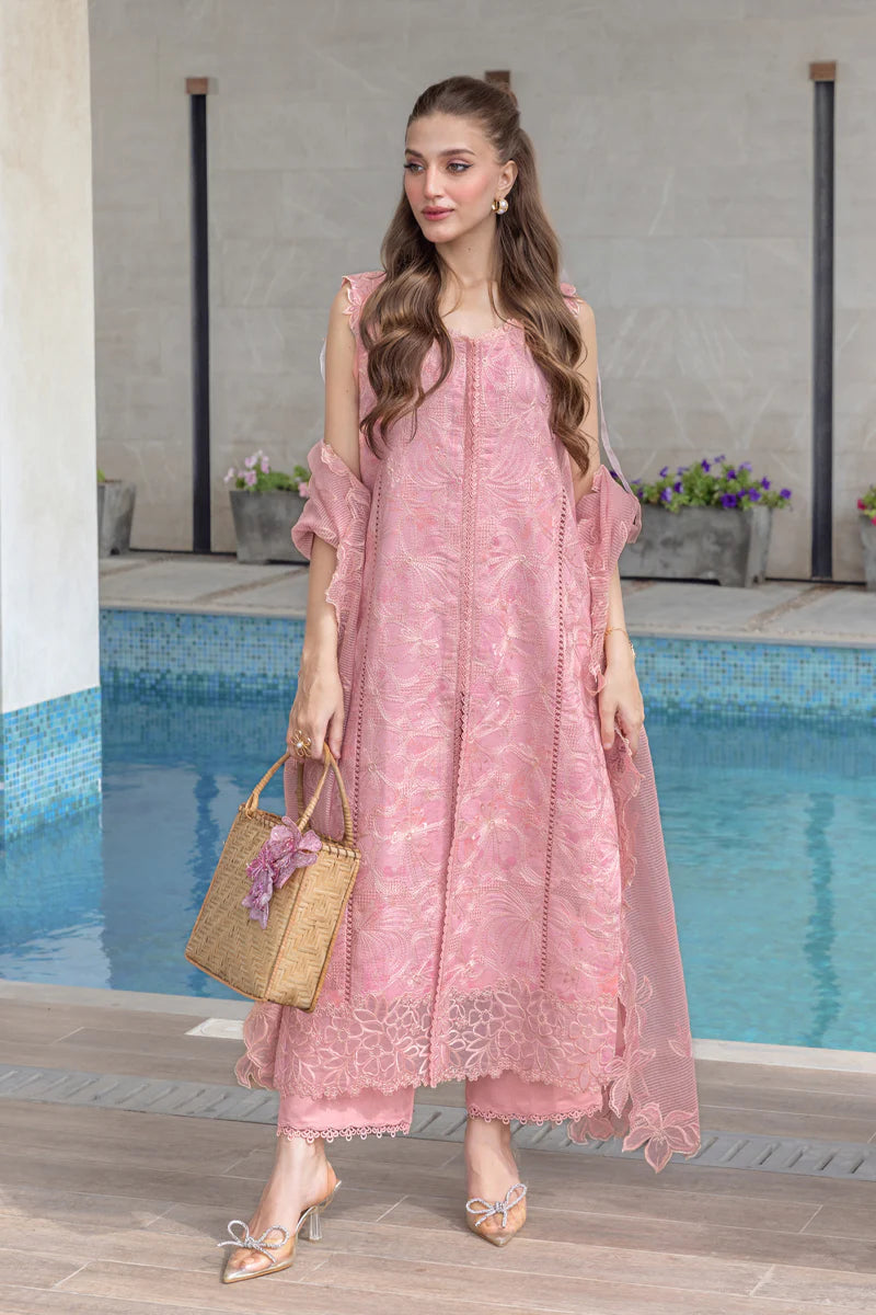 Rang Rasiya Carnation Embroidered Lawn Unstitched 3Pc Suit D-02 Mila