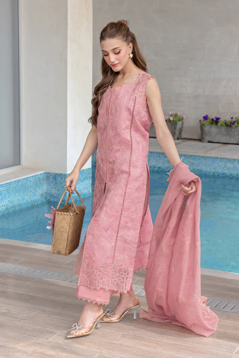Rang Rasiya Carnation Embroidered Lawn Unstitched 3Pc Suit D-02 Mila