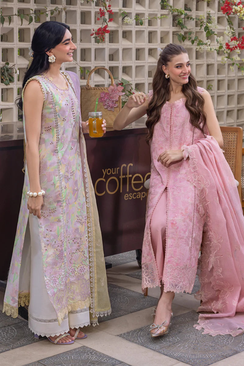 Rang Rasiya Carnation Embroidered Lawn Unstitched 3Pc Suit D-02 Mila
