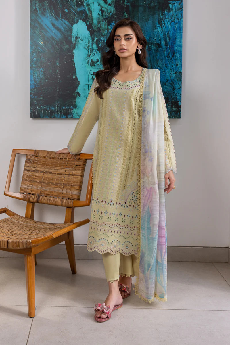 Rang Rasiya Carnation Embroidered Lawn Unstitched 3Pc Suit D-02 Nora