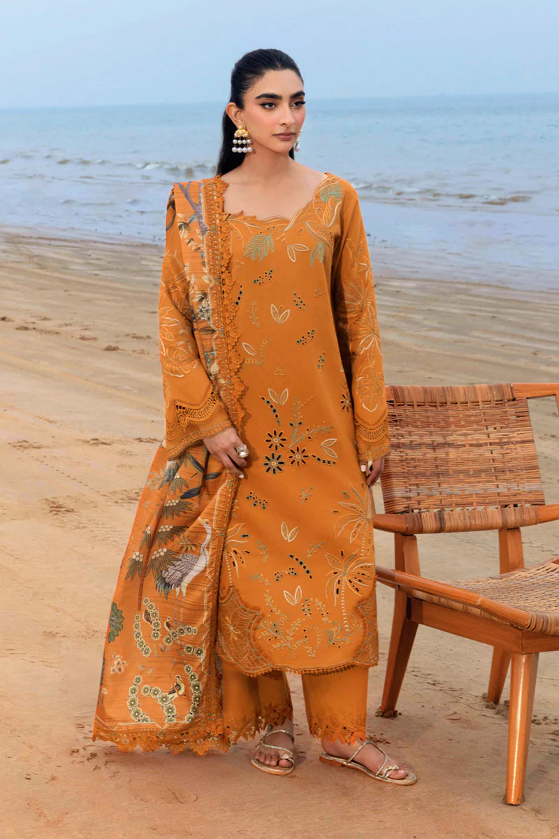 Rang Rasiya Carnation Embroidered Lawn Unstitched 3Pc Suit D-02 Isla