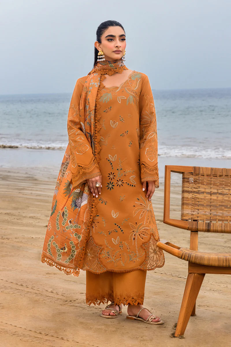 Rang Rasiya Carnation Embroidered Lawn Unstitched 3Pc Suit D-02 Isla