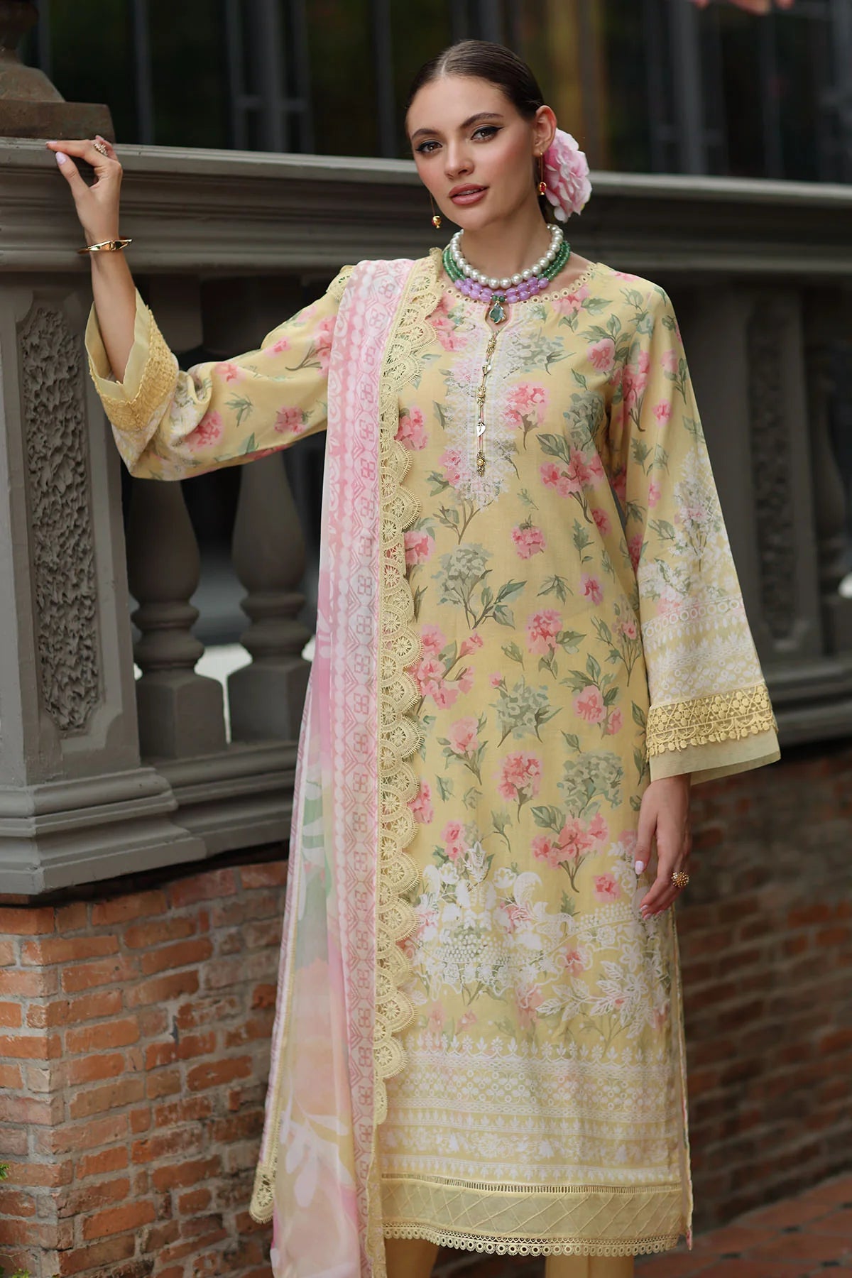 Nureh Signature Printed Marina Unstitched 3Pc Suit SP-151