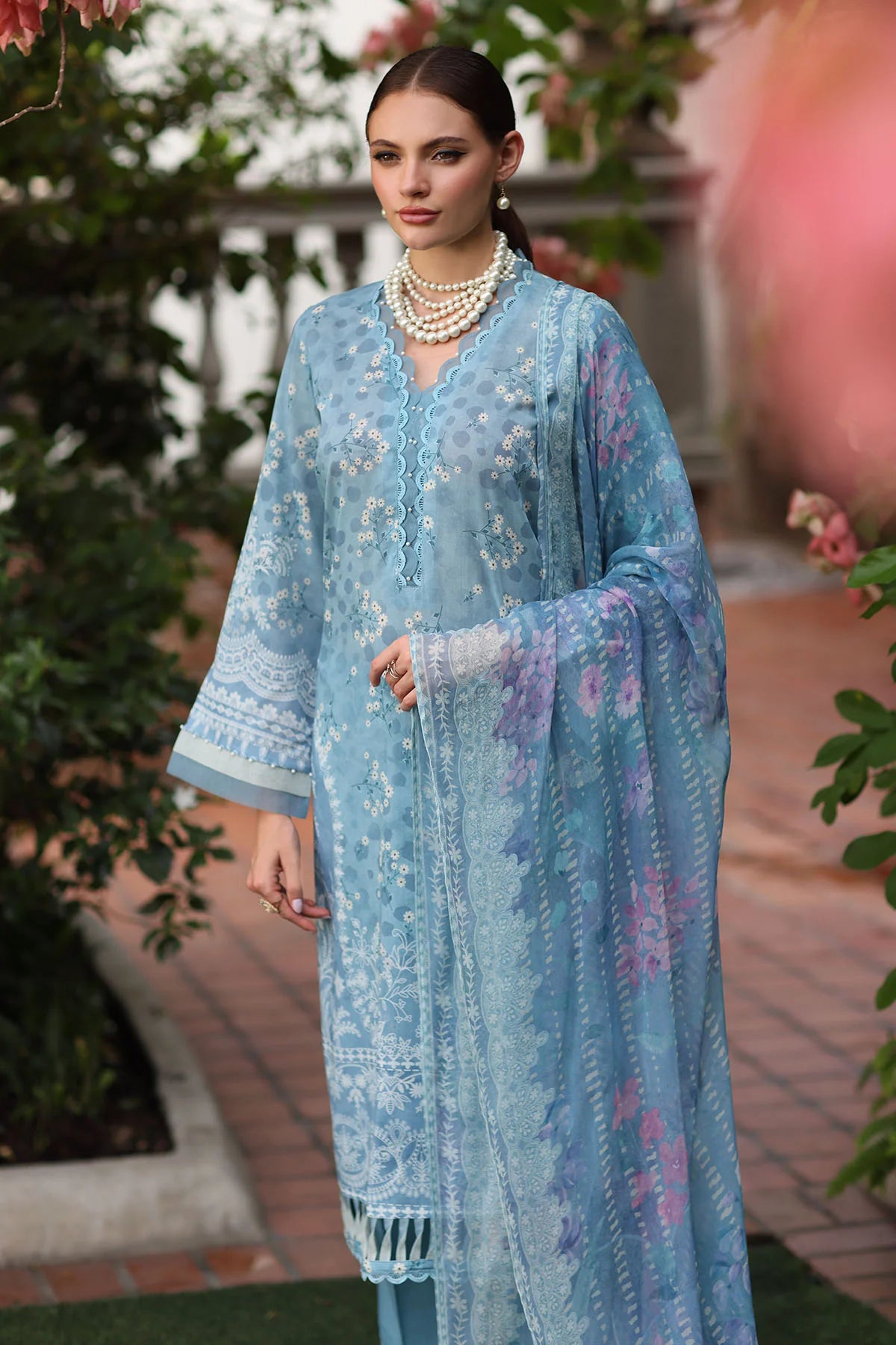 Nureh Signature Printed Marina Unstitched 3Pc Suit SP-153