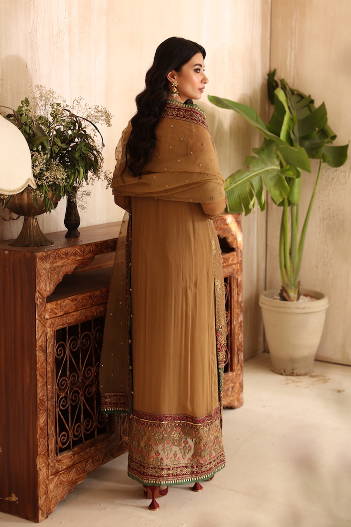 Mina Kashif  Embroidered Shirt & Formal Chiffon Dupatta DJ4-07