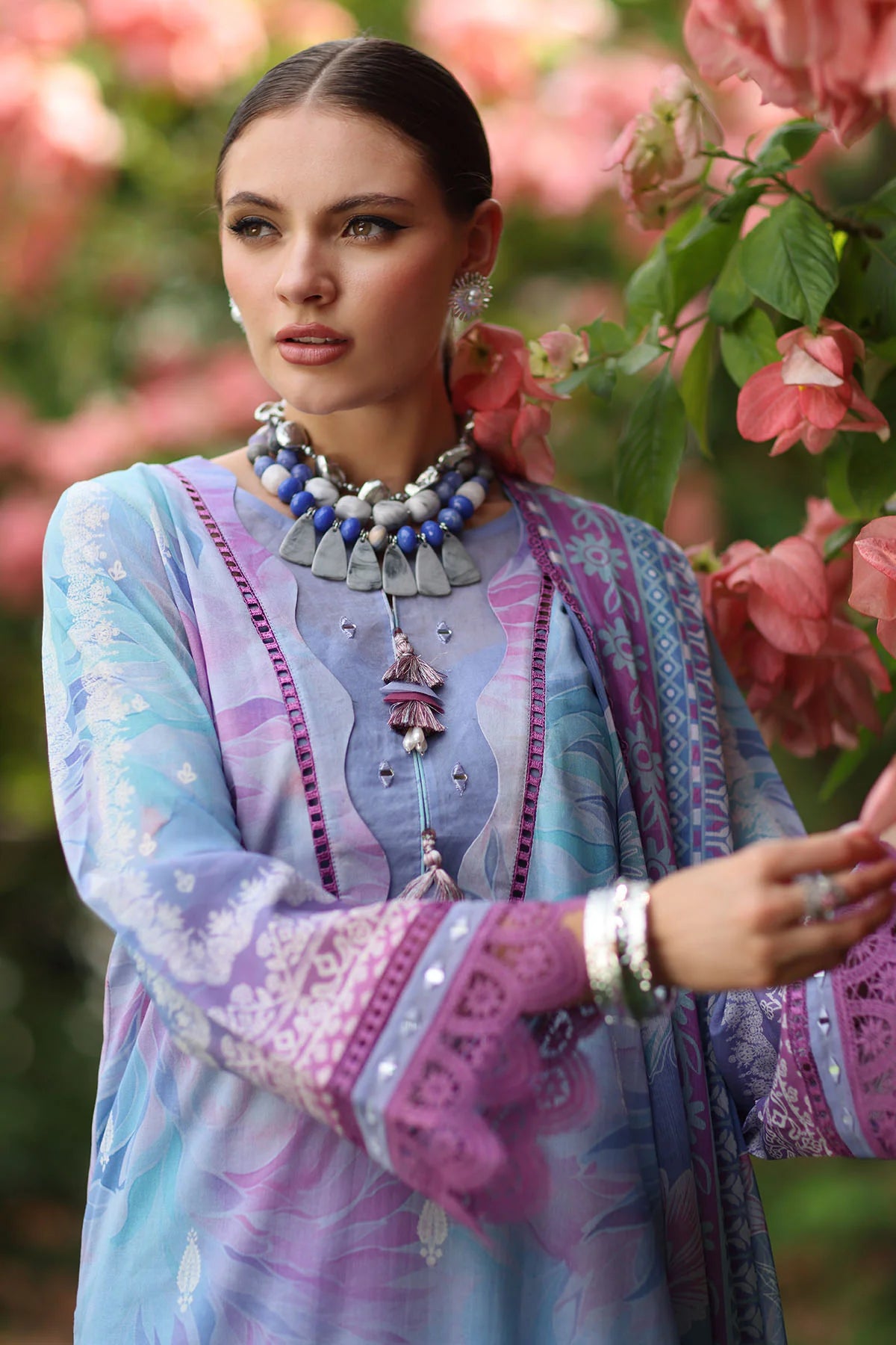 Nureh Signature Printed Marina Unstitched 3Pc Suit SP-156
