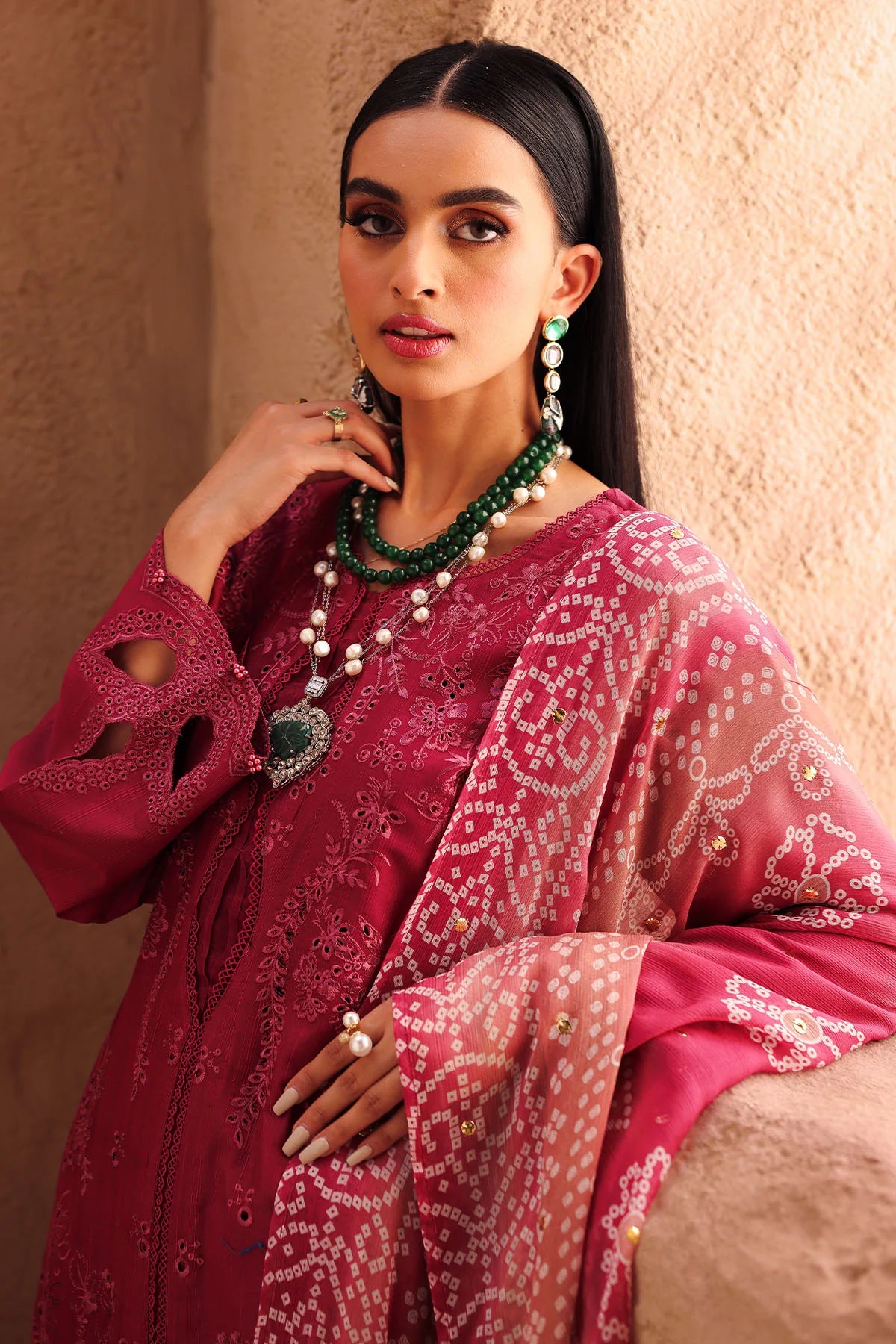 NUREH Bazar Chikankari Doriya Lawn Unstitched 3Pc Suit NE-158