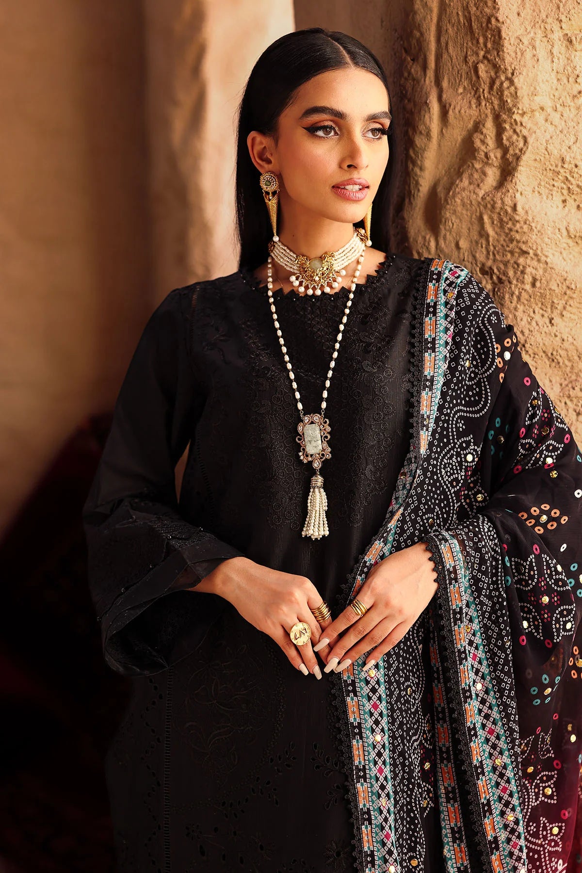 NUREH Bazar Chikankari Doriya Lawn Unstitched 3Pc Suit
