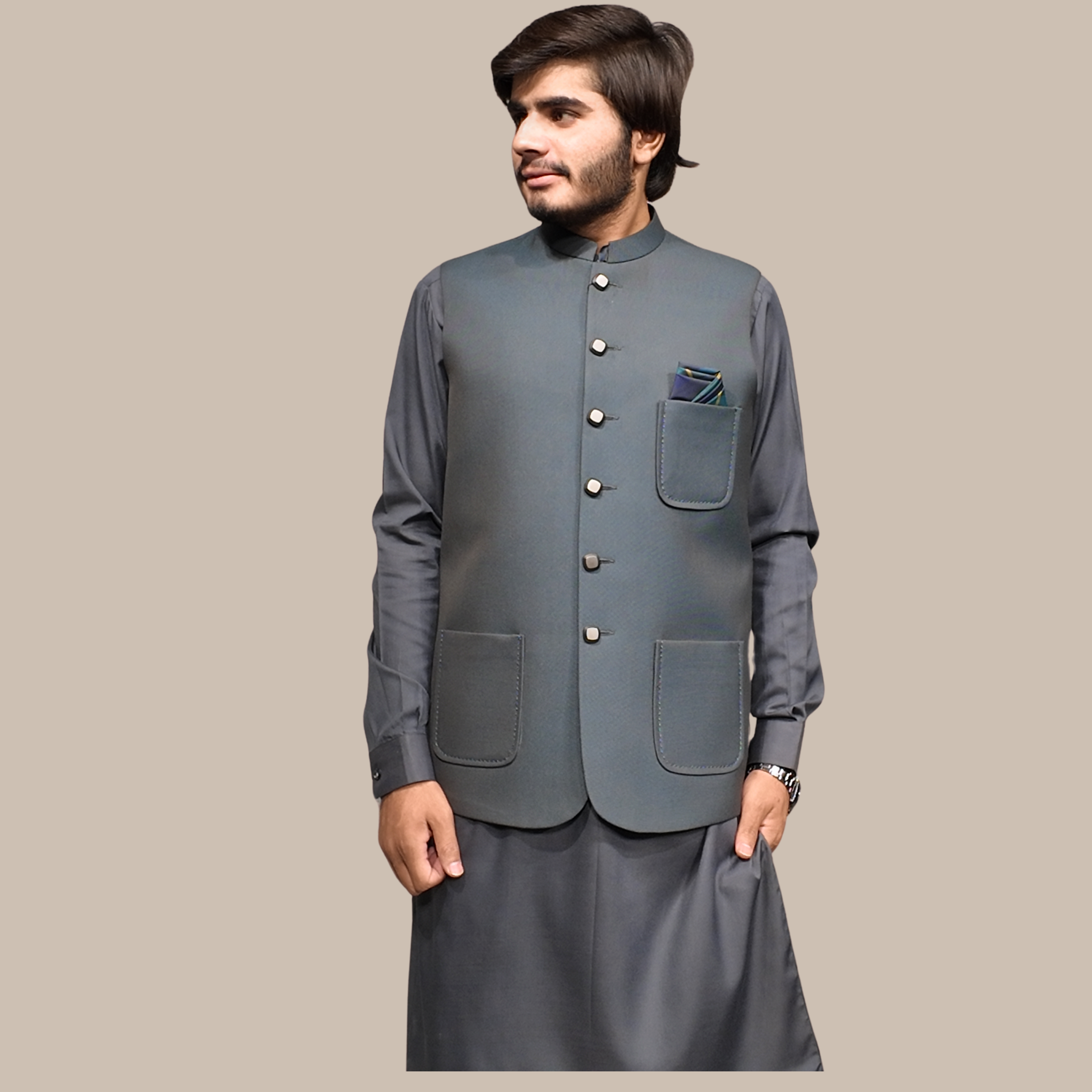 Light Green Men Waistcoat