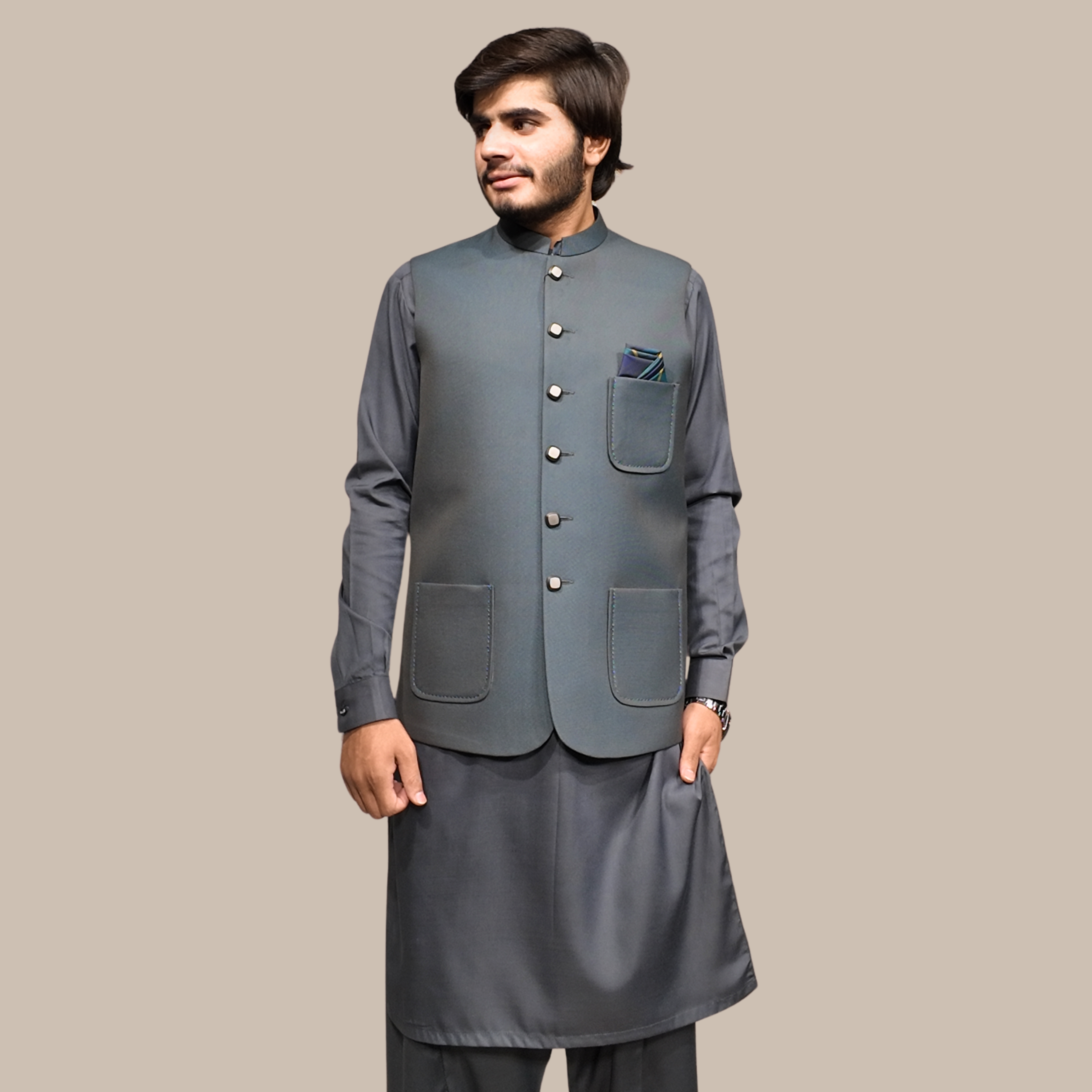 Light Green Men Waistcoat