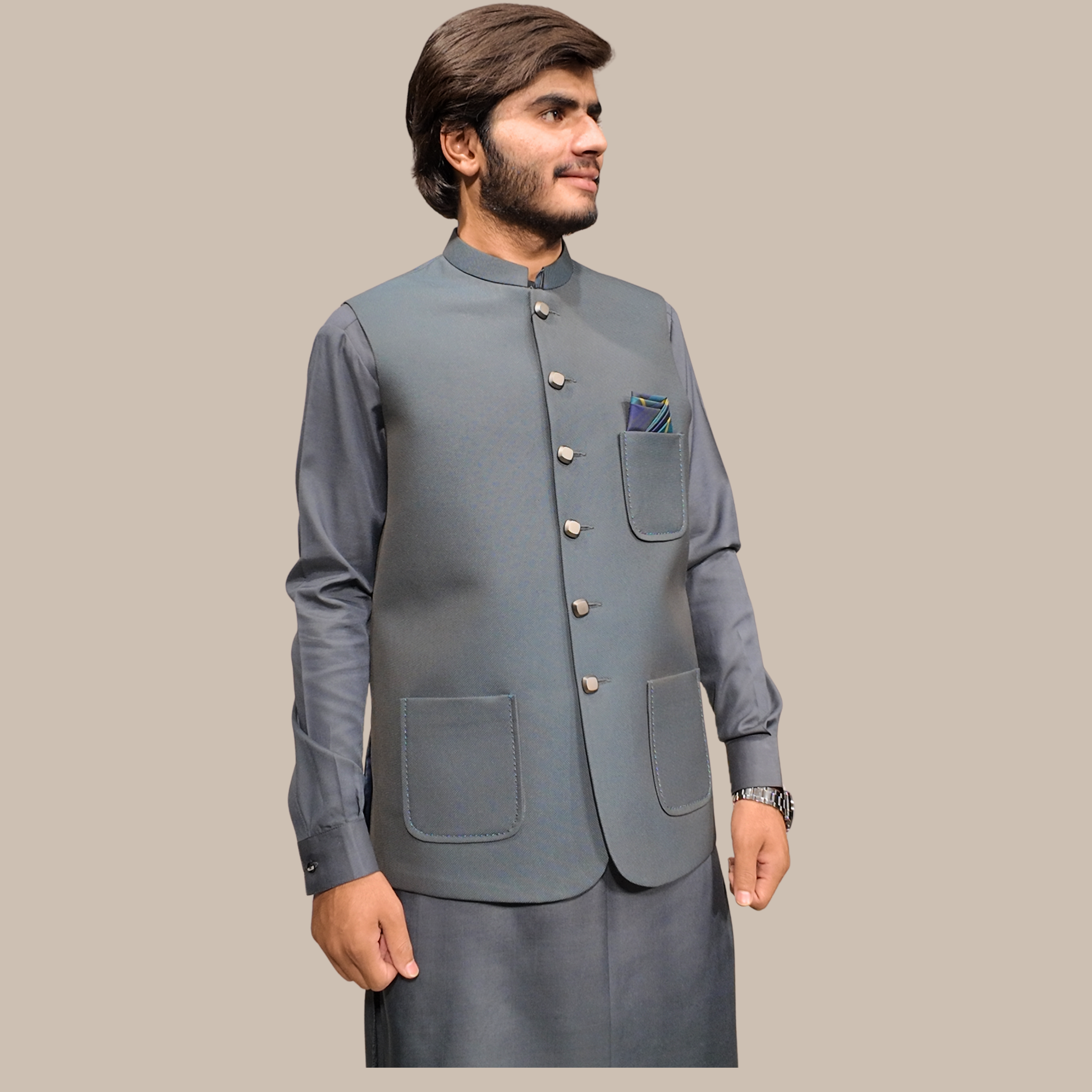 Light Green Men Waistcoat