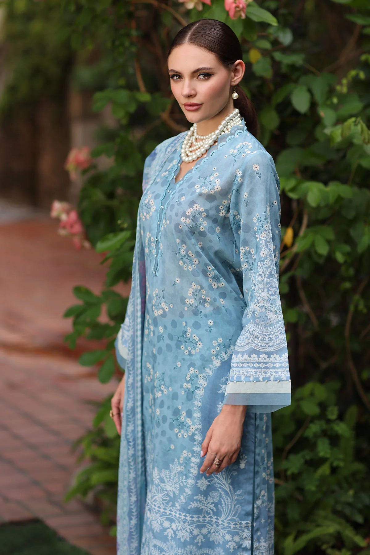 Nureh Signature Printed Marina Unstitched 3Pc Suit SP-153