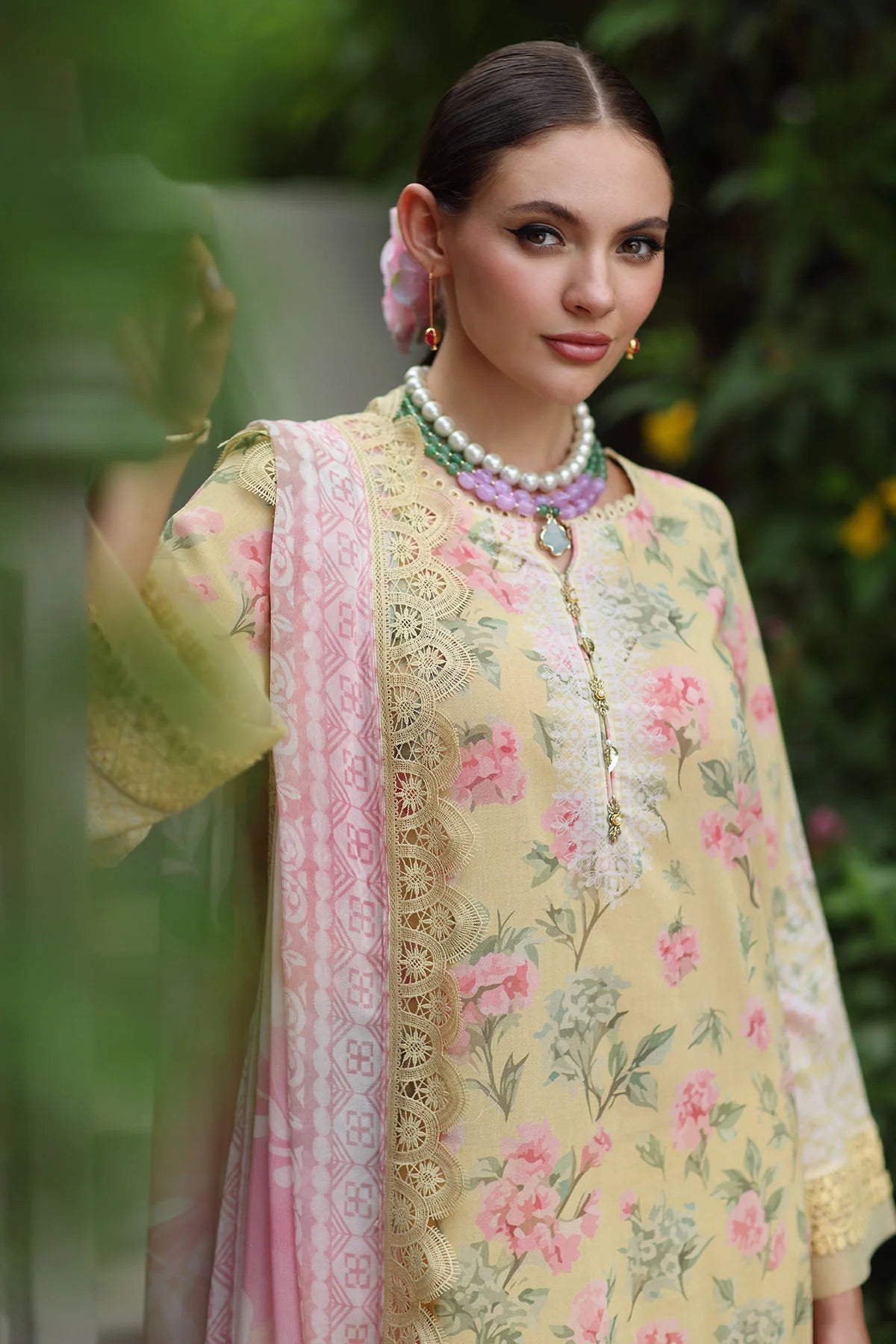 Nureh Signature Printed Marina Unstitched 3Pc Suit SP-151