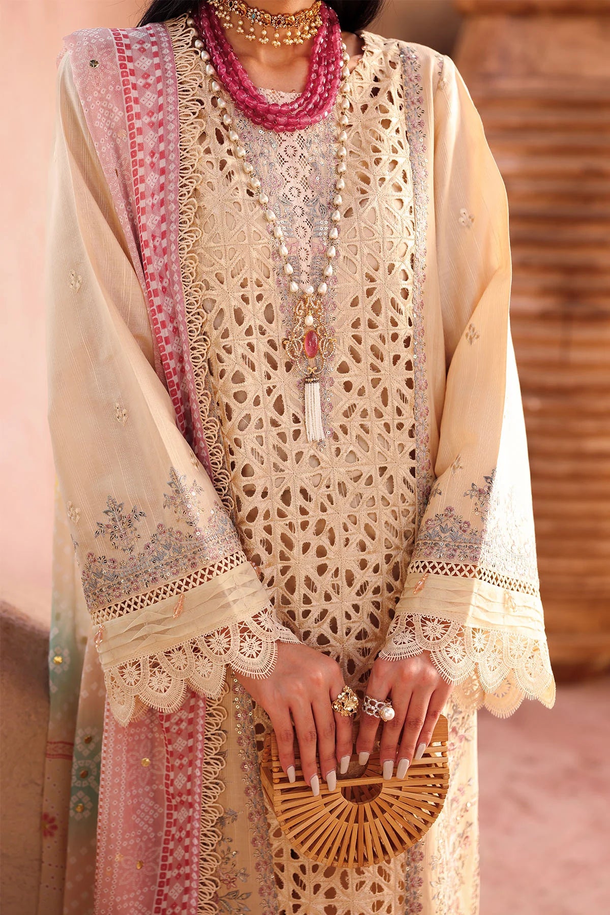 NUREH Bazar Chikankari Doriya Lawn Unstitched 3Pc Suit NE-159