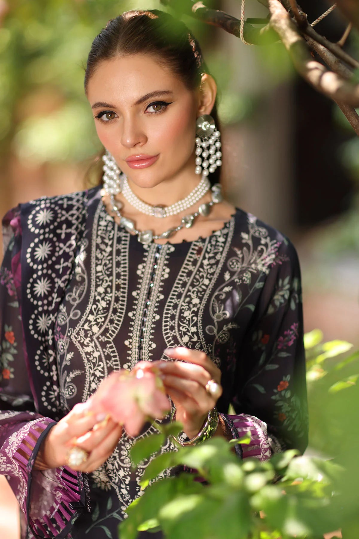 Nureh Signature Printed Marina Unstitched 3Pc Suit SP-155