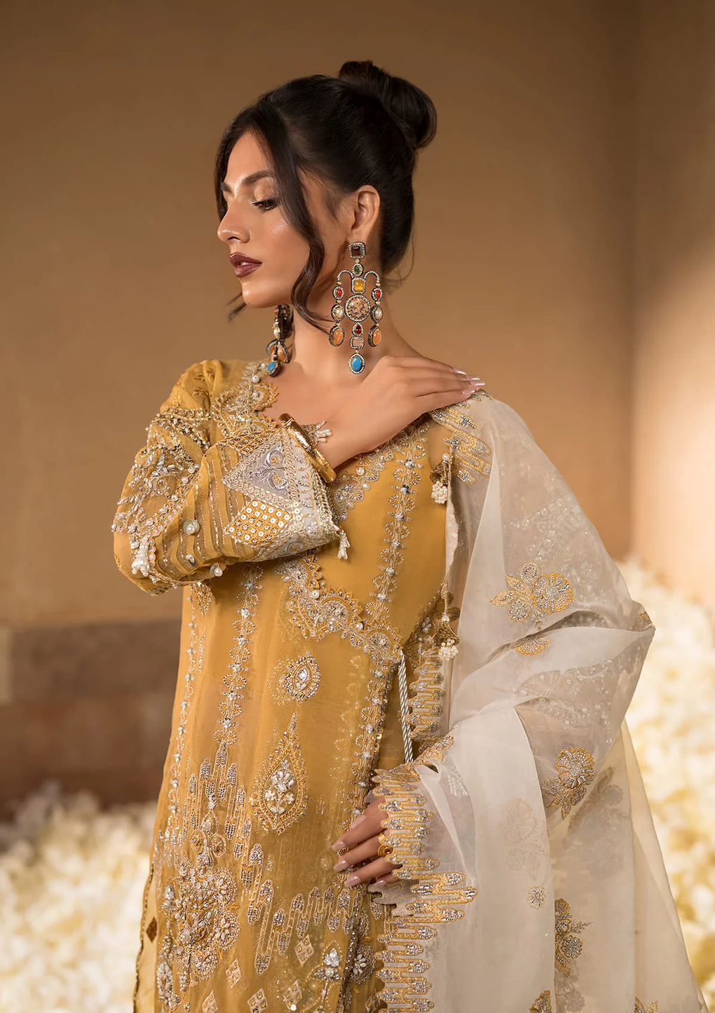 Elaf EFH-07 SAHAR unstitched Embroidered Organza Hand Embellished