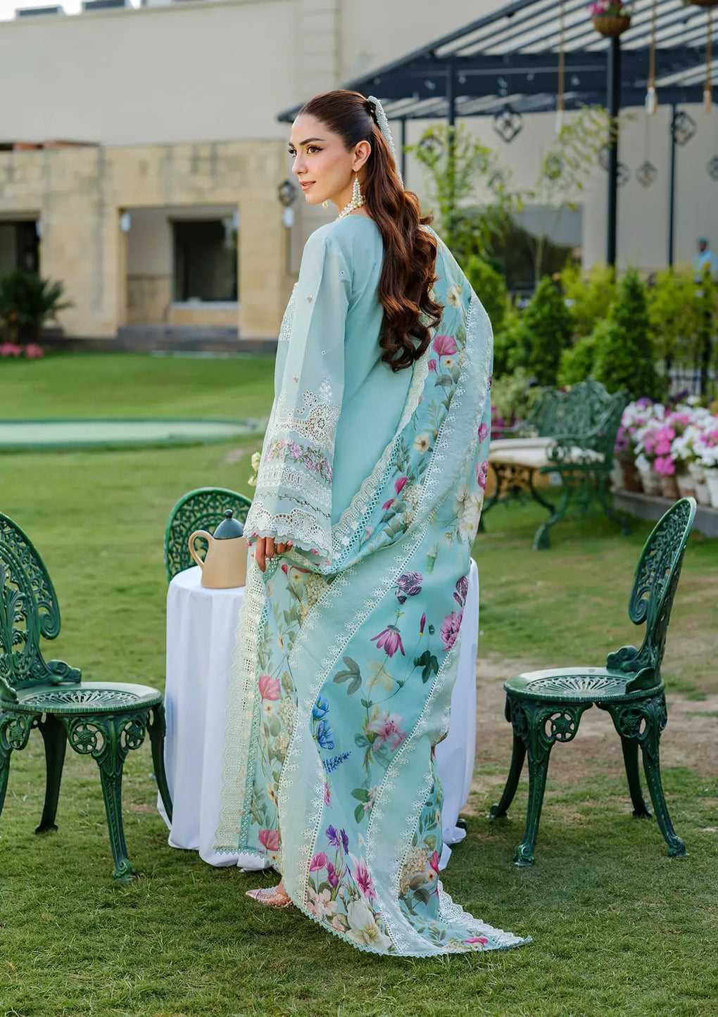 Elaf Embroidered Lawn Suits Unstitched 3 Piece Zoya - Summer Collection
