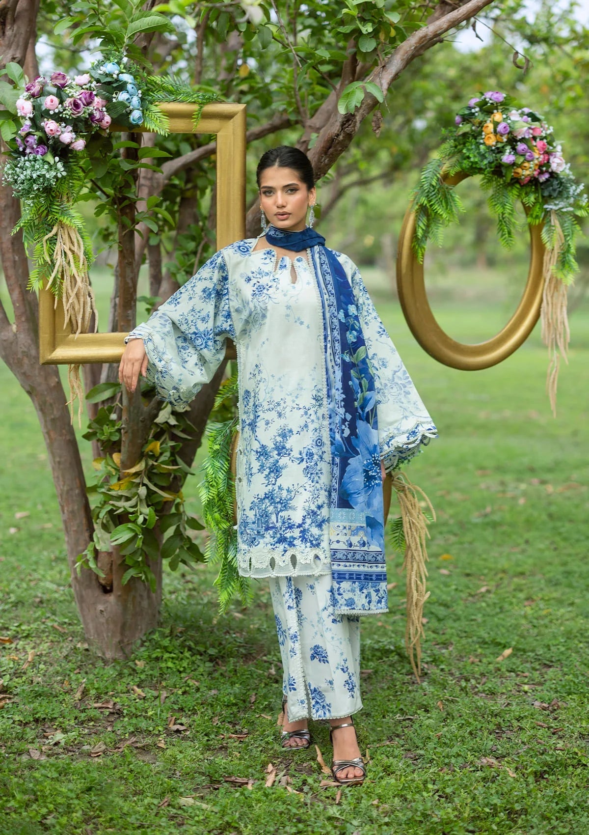 Elaf - Lawn Collection Unstitched  - EPB-7B FIORI D'AVORIO
