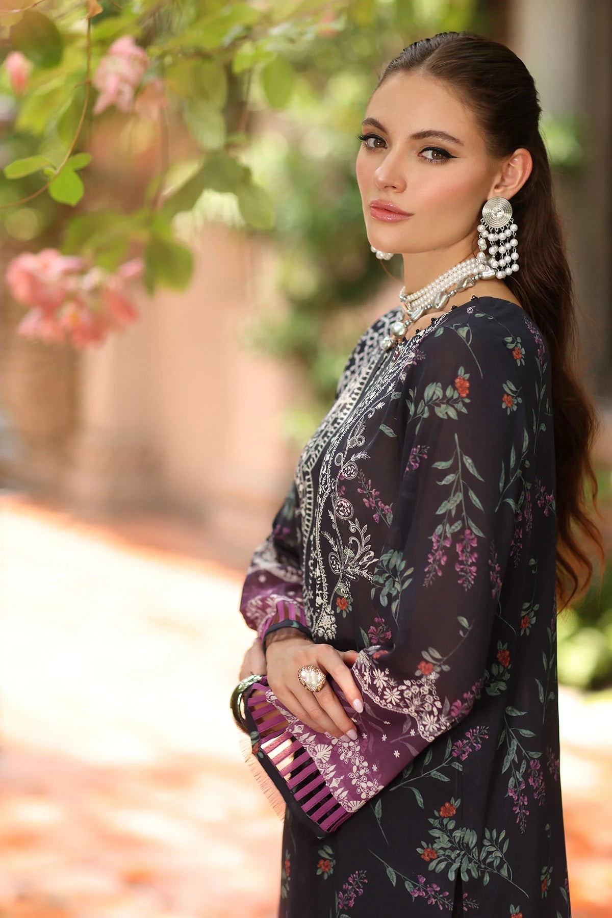 Nureh Signature Printed Marina Unstitched 3Pc Suit SP-155