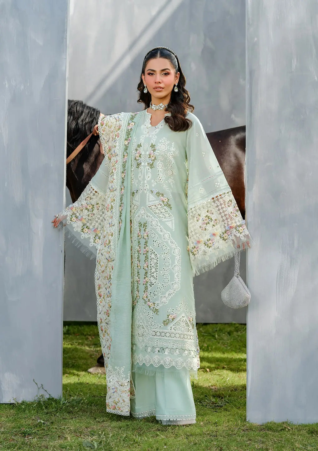 Elaf Embroidered Lawn Suits Unstitched 3 Piece FROSTEL