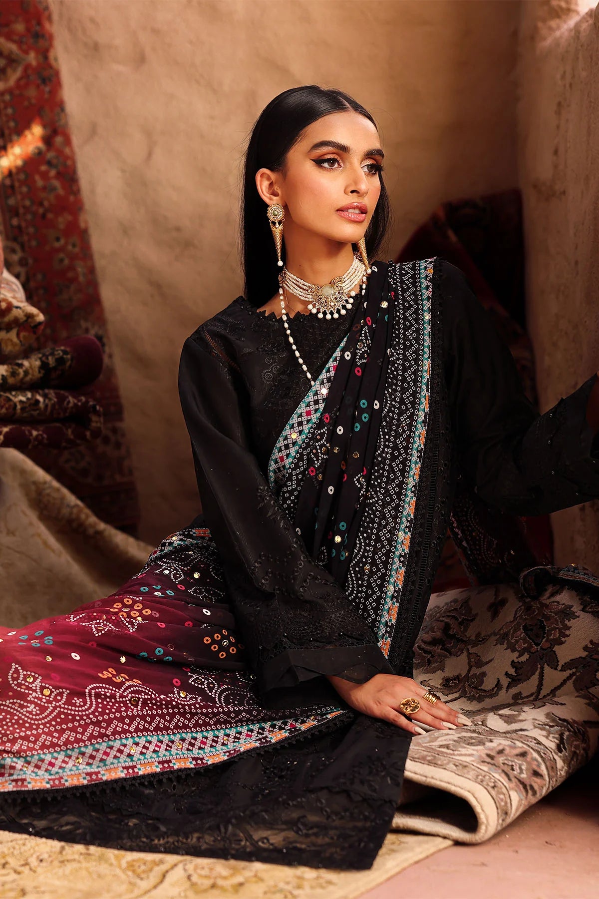 NUREH Bazar Chikankari Doriya Lawn Unstitched 3Pc Suit