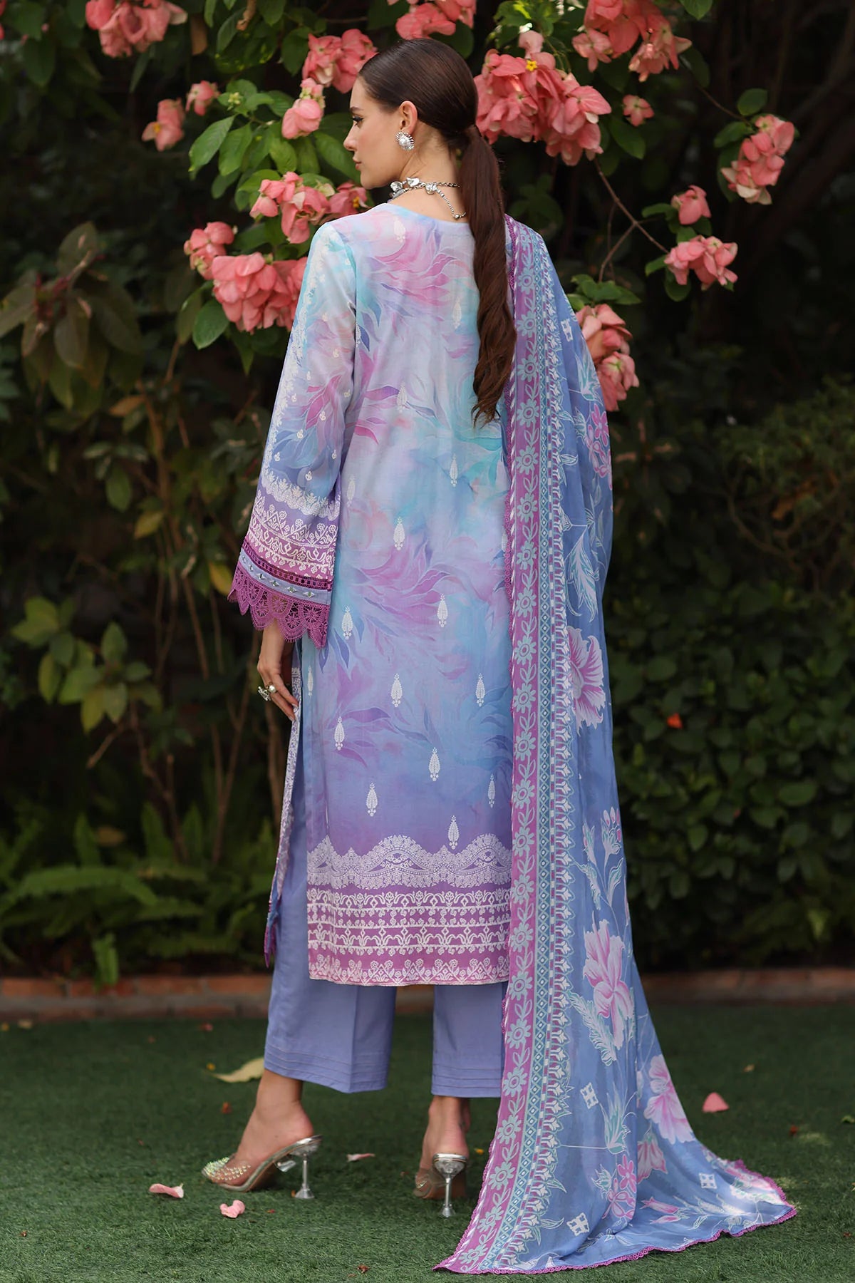 Nureh Signature Printed Marina Unstitched 3Pc Suit SP-156