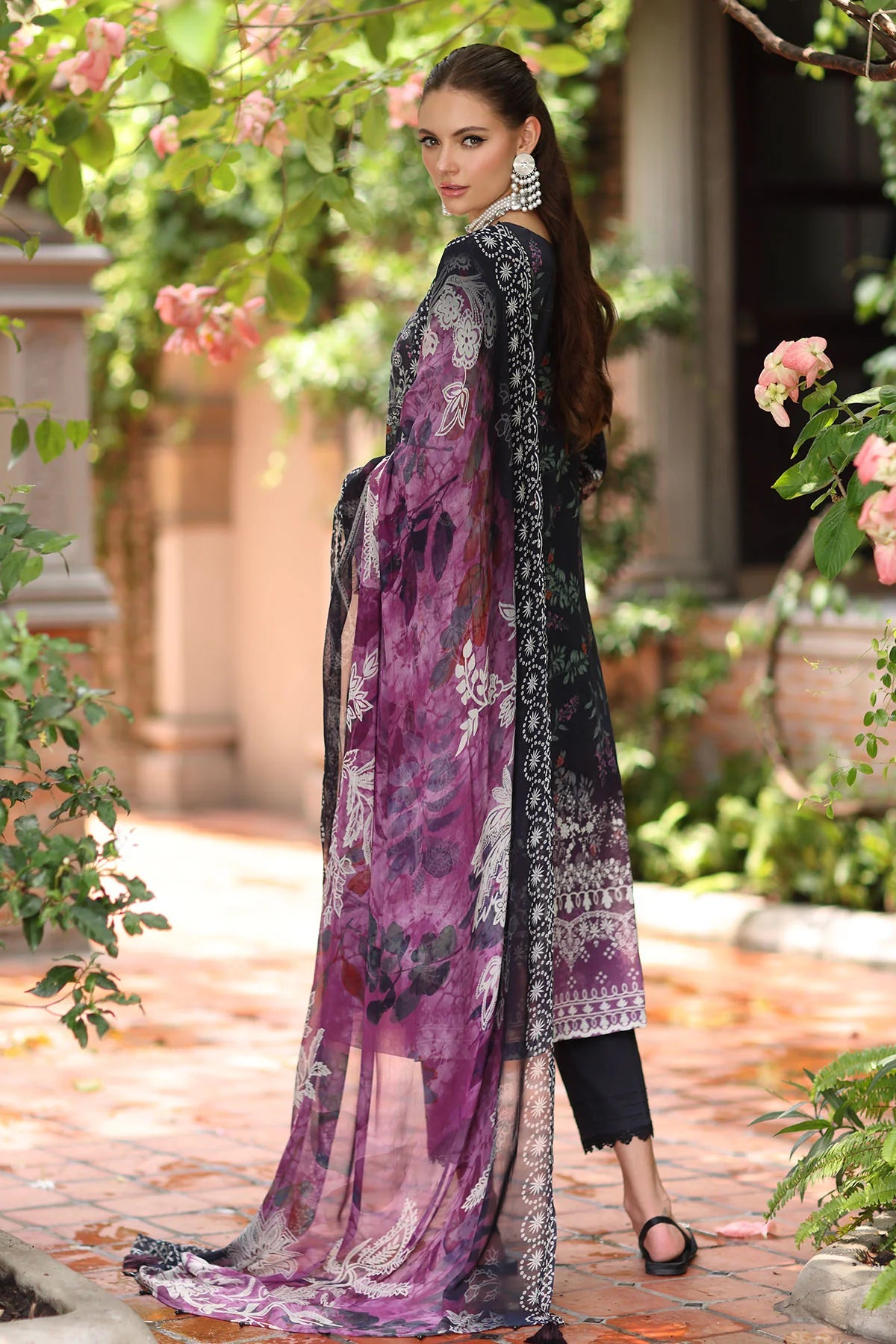 Nureh Signature Printed Marina Unstitched 3Pc Suit SP-155