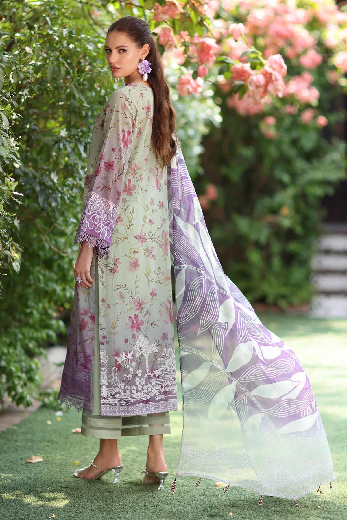 Nureh Signature Printed Marina Unstitched 3Pc Suit SP-152