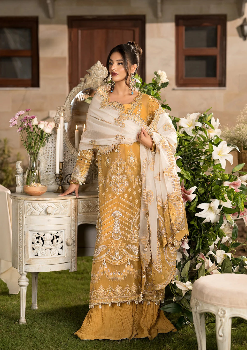 Elaf EFH-07 SAHAR unstitched Embroidered Organza Hand Embellished