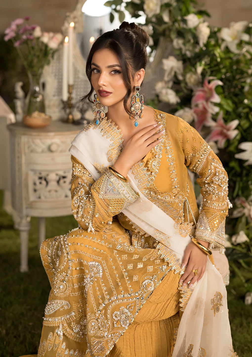 Elaf EFH-07 SAHAR unstitched Embroidered Organza Hand Embellished