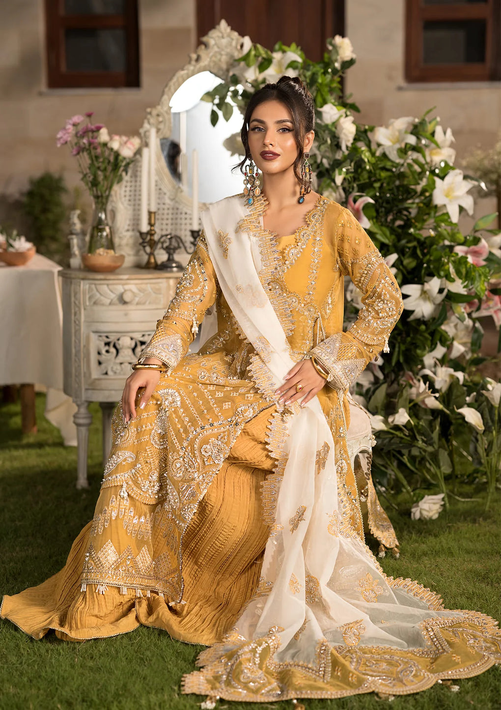 Elaf EFH-07 SAHAR unstitched Embroidered Organza Hand Embellished