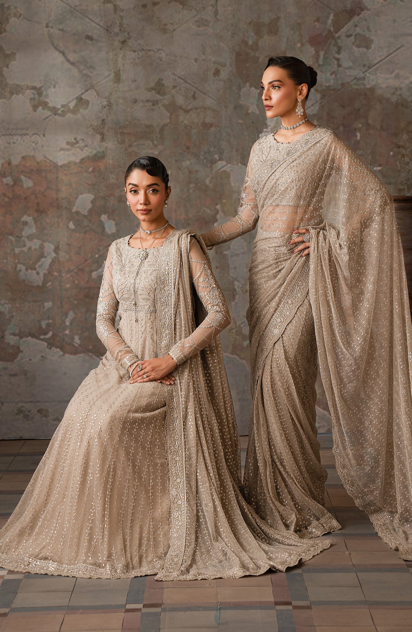 Zarif Embroidered Raw Silk Unstitched 3Pc Suit ZEF 02 BREEZE