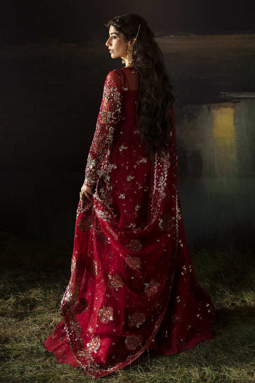 Afrozeh Embroidered Organza Unstitched 3Pc Suit AFH-24-07 ABEER