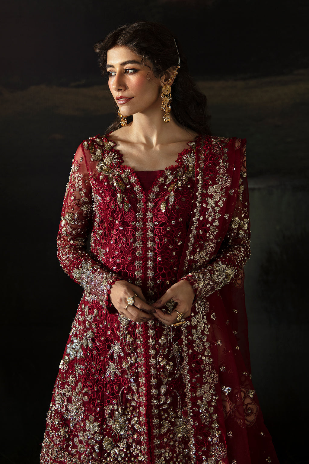 Afrozeh Embroidered Organza Unstitched 3Pc Suit AFH-24-07 ABEER