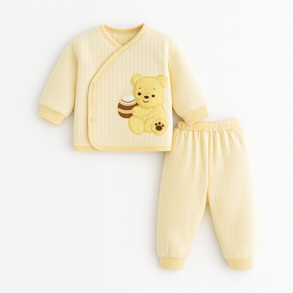 Infant Unisex Thermal Inner Wear Suit-Hot Light peach