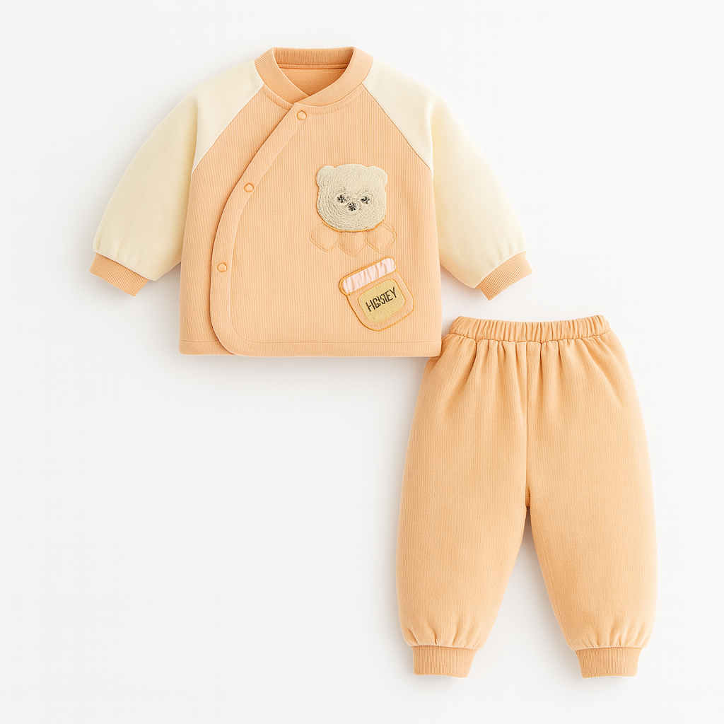 Infant Unisex Thermal Inner Wear Suit-Hot Light PInk