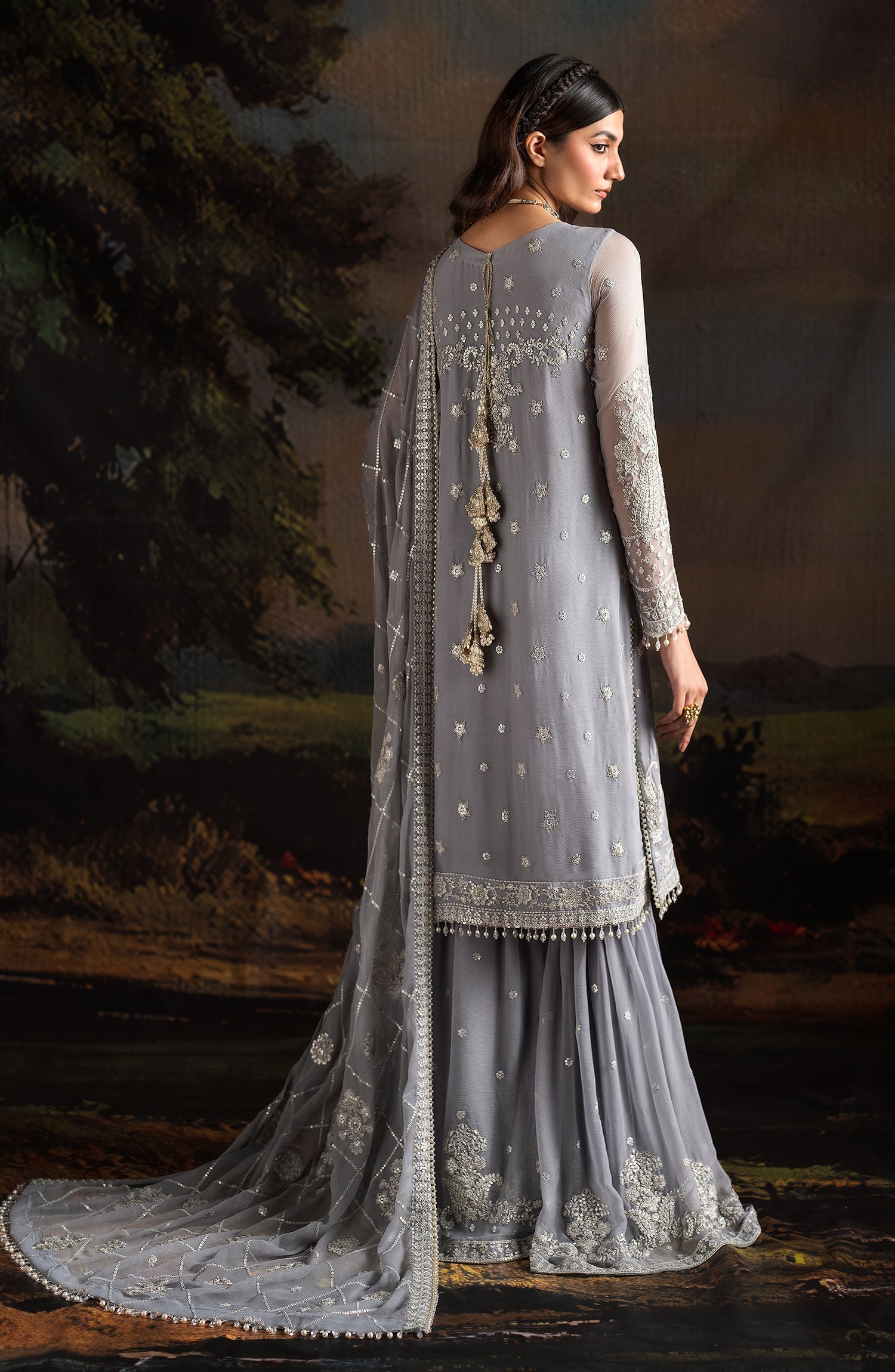 Zarif Embroidered Raw Silk Unstitched 3Pc Suit ZRW 03 ADELINE